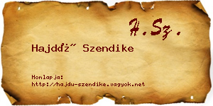 Hajdú Szendike névjegykártya