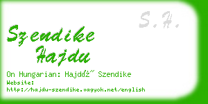 szendike hajdu business card